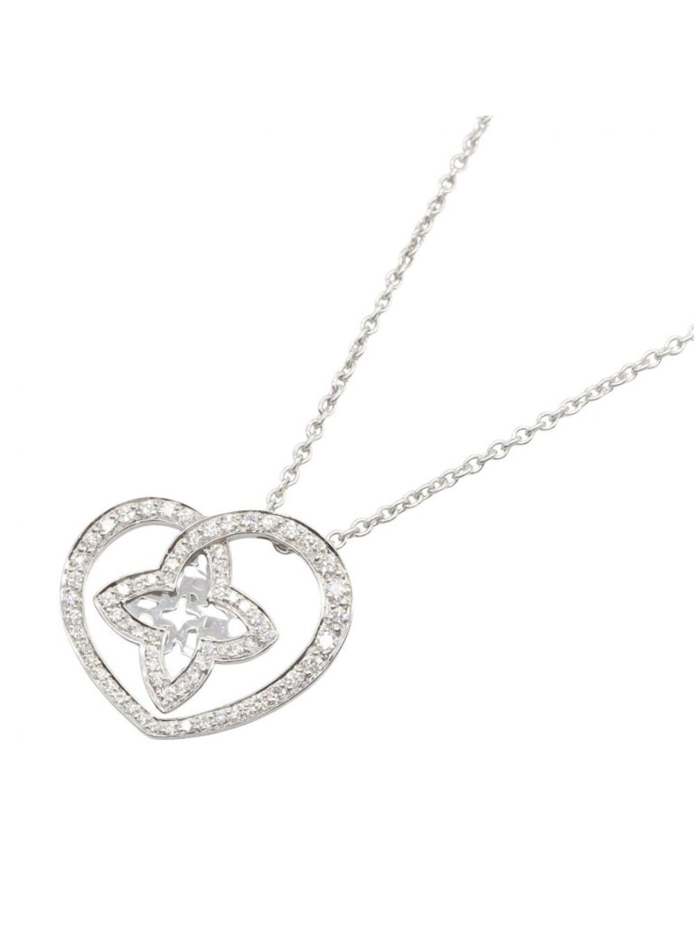 Louis Vuitton Necklace Pendentif Cool Diamond 43.5 18k White Gold